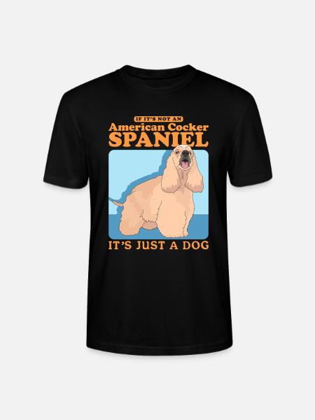 American Cocker Spaniel Dog Gift - Stanley/Stella CRAFTER Unisex Organic T-Shirt - black