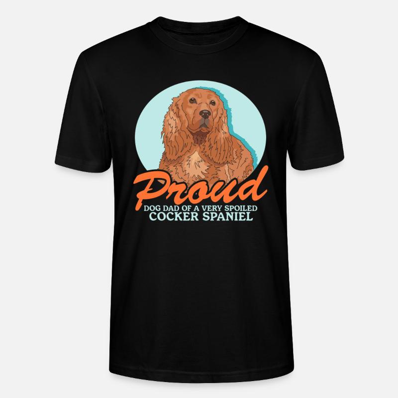 Cocker Spaniel Dad Cockerspaniels Geschenk - Stanley/Stella Unisex Bio-T-Shirt CRAFTER - Schwarz