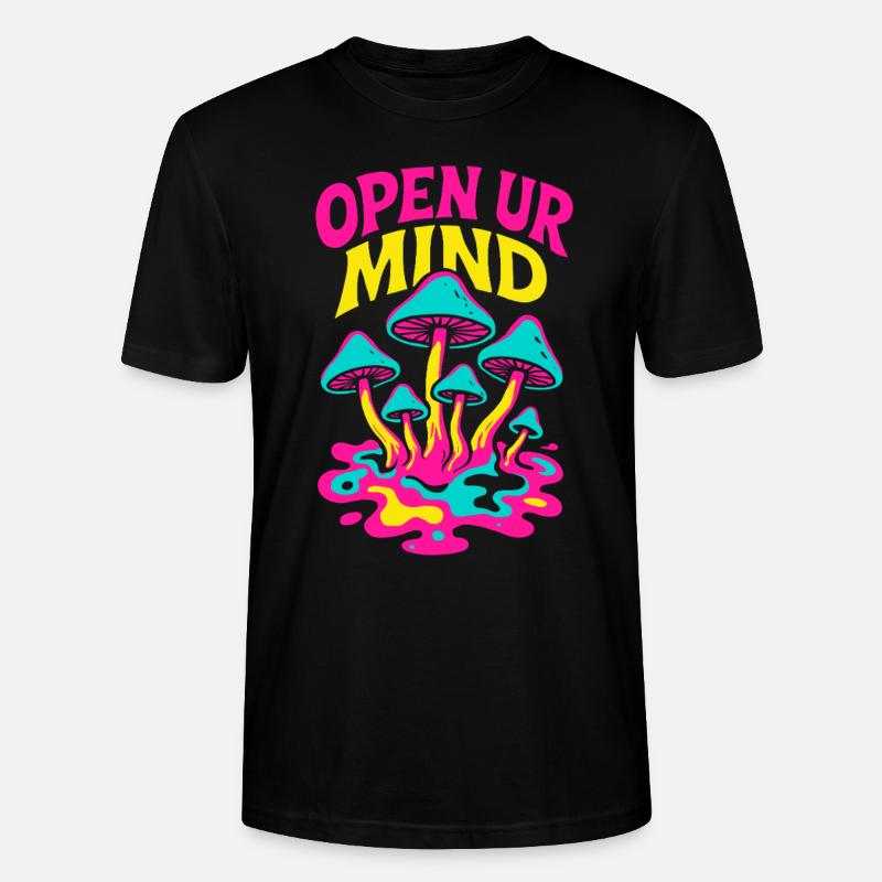 Champignons psychédéliques – Ouvrez votre - T-shirt bio CRAFTER Stanley Stella Unisexe - noir