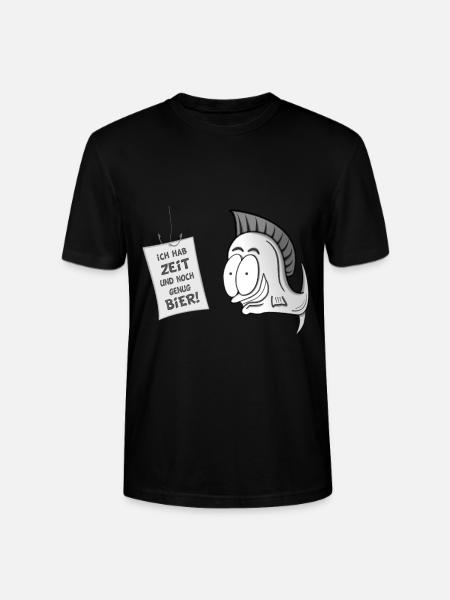 Fisch Comic Angler - Stanley/Stella Unisex Bio-T-Shirt CRAFTER - Schwarz