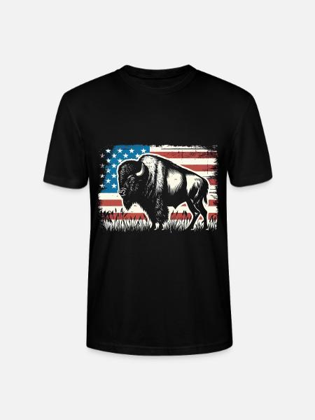 American Bison - Stanley/Stella Unisex Bio-T-Shirt CRAFTER - Schwarz