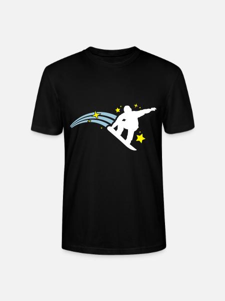 Snowboarder Silhouette Snowboard - T-shirt bio CRAFTER Stanley Stella Unisexe - noir