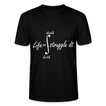 Drôle de maths - T-shirt bio CRAFTER Stanley Stella Unisexe - noir - Devant - Alina (178cm) & Michal (187cm)