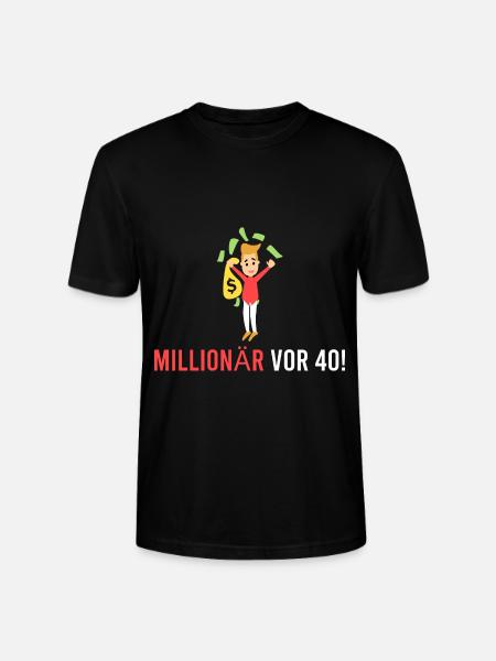 Millionaire 40 years ago! - Stanley/Stella CRAFTER Unisex Organic T-Shirt - black