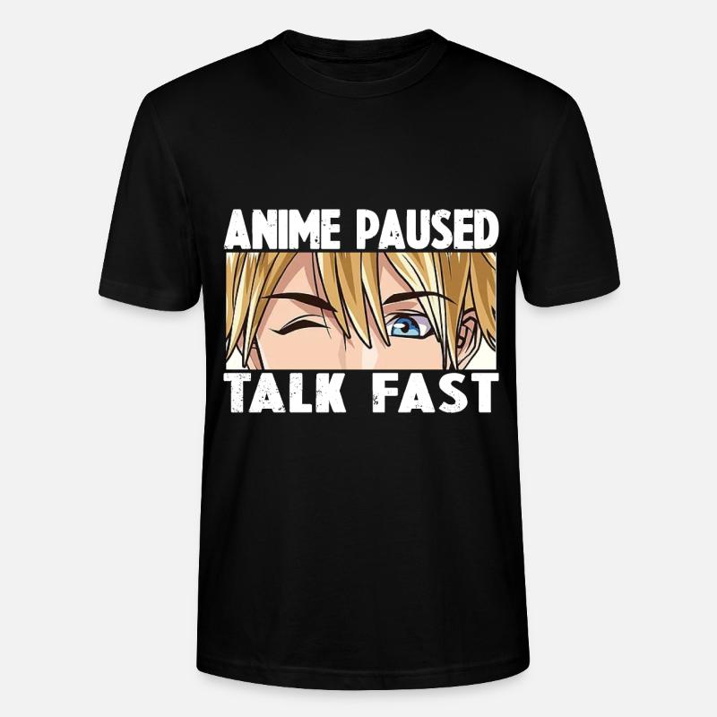 ANIME PAUSED TALK FAST - T-shirt bio CRAFTER Stanley Stella Unisexe - noir
