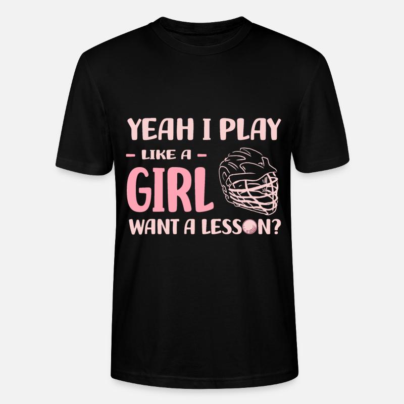 Lacrosse Mädchen - Stanley/Stella Unisex Bio-T-Shirt CRAFTER - Schwarz