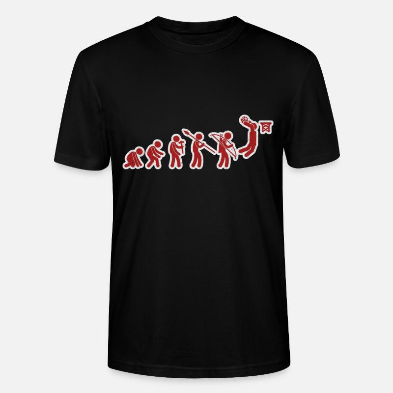 Evolution Basketball Red White Grunge - Stanley/Stella Unisex Bio-T-Shirt CRAFTER - Schwarz