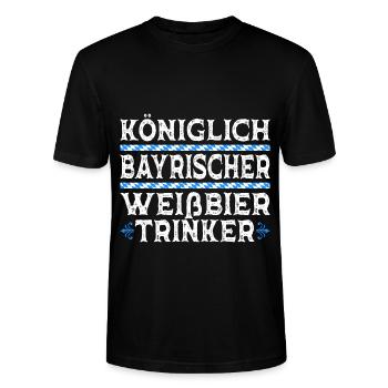Königlich Bayrischer Weißbier Trinker Brauer - Stanley/Stella Unisex Bio-T-Shirt CRAFTER - Schwarz - Vorne - Alina (178cm) & Michal (187cm)