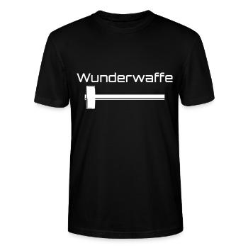 Wunderwaffe Vorschlaghammer für handwerker - Stanley/Stella Unisex Bio-T-Shirt CRAFTER - Schwarz - Vorne - Alina (178cm) & Michal (187cm)