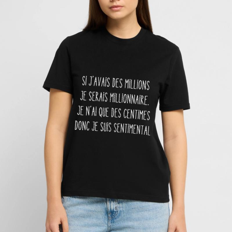 si j'avais des millions T-shirt bio CRAFTER Stanley Stella Unisexe