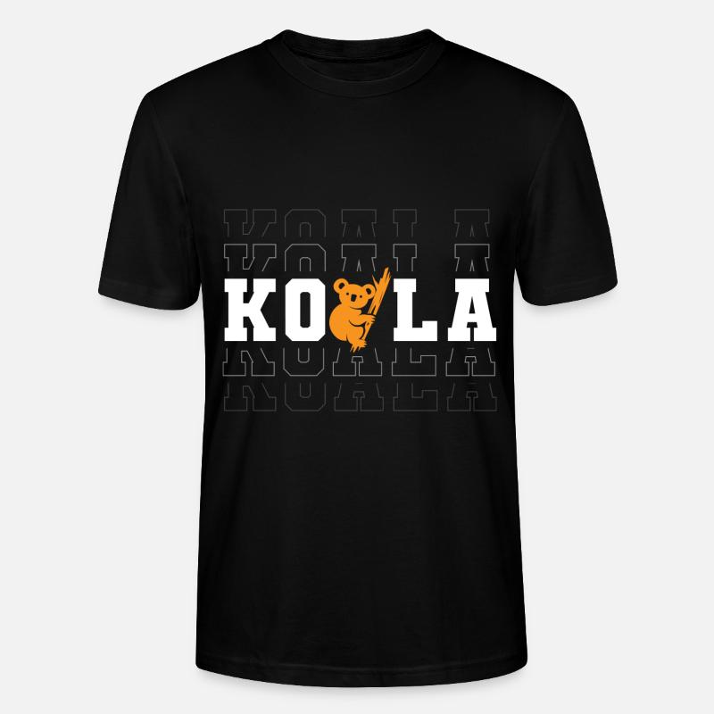 Koala Tier Bären Baum - Stanley/Stella Unisex Bio-T-Shirt CRAFTER - Schwarz