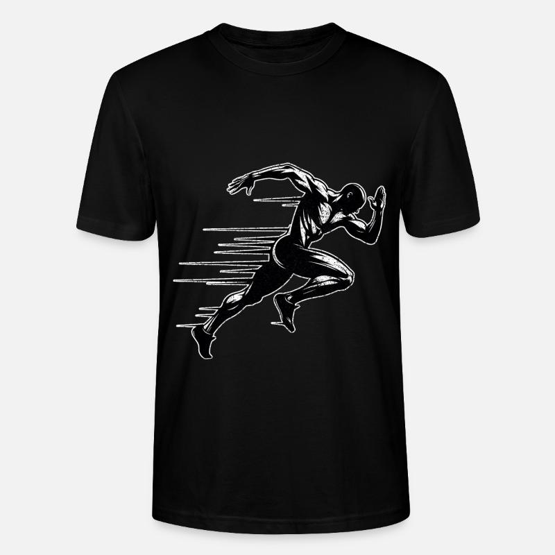 Bahnläufer Sprinter Sprint 100m Sprinter - Stanley/Stella Unisex Bio-T-Shirt CRAFTER - Schwarz