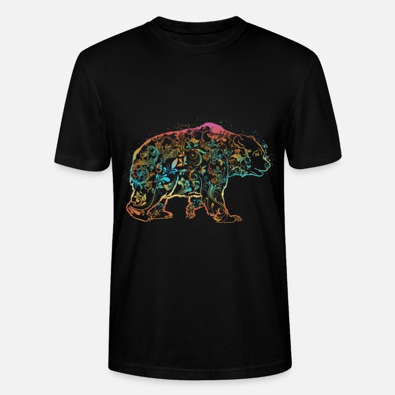 Éclaboussure d’ours - T-shirt bio CRAFTER Stanley Stella Unisexe - noir