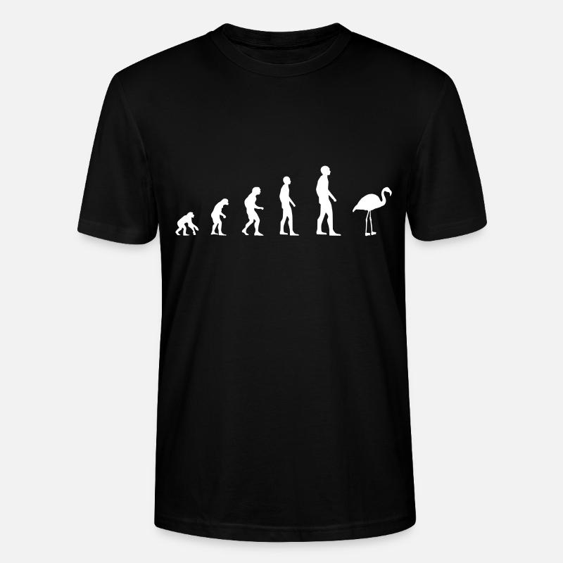 Flamingo - Evolution - Stanley/Stella CRAFTER Unisex Organic T-Shirt - black