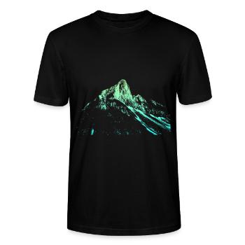 Mountain Course Silhouette - Stanley/Stella CRAFTER Unisex Organic T-Shirt - black - Front - Alina (178cm) & Michal (187cm)