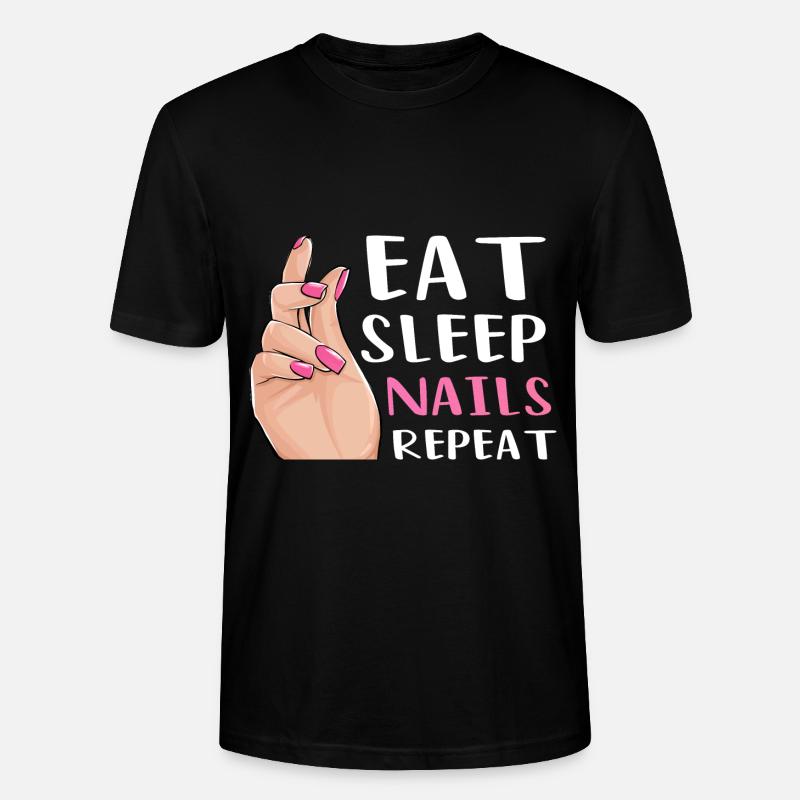 Eat Sleep Nails Repeat - Stanley/Stella Unisex Bio-T-Shirt CRAFTER - Schwarz