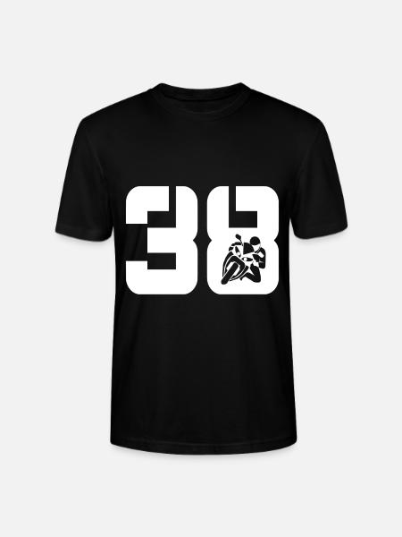 38 Motorcycle Biker - Stanley/Stella CRAFTER Unisex Organic T-Shirt - black