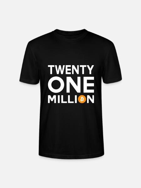 Bitcoin Twenty One Million - Stanley/Stella CRAFTER Unisex Organic T-Shirt - black