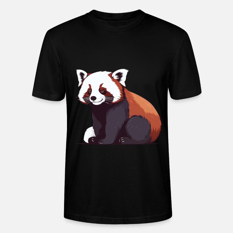 Roter Panda - Stanley/Stella Unisex Bio-T-Shirt CRAFTER - Schwarz
