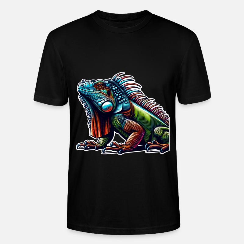 Leguan - Stanley/Stella Unisex Bio-T-Shirt CRAFTER - Schwarz