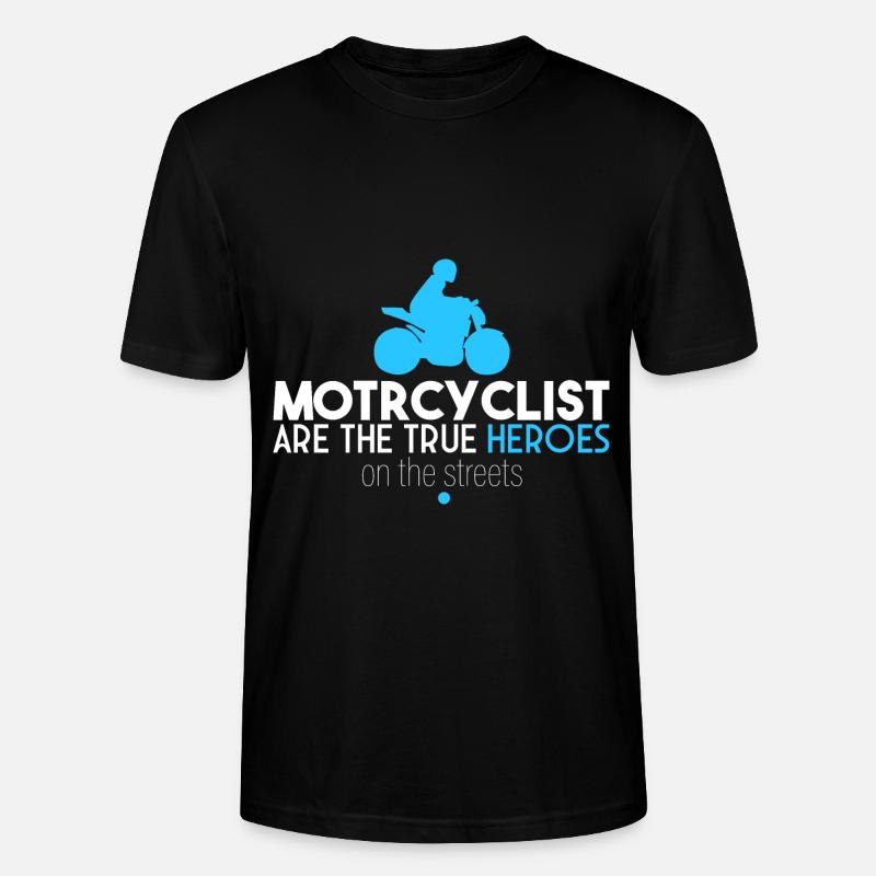 Motorradfahrer sind Helden - Stanley/Stella Unisex Bio-T-Shirt CRAFTER - Schwarz