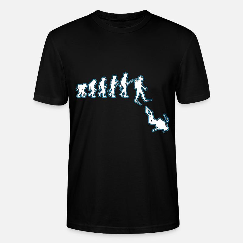 Évolution des plongeurs - T-shirt bio CRAFTER Stanley Stella Unisexe - noir