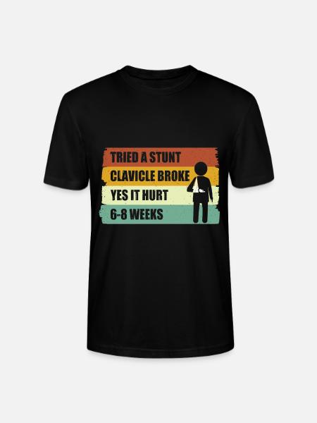 Clavicle Broke Broken Clavicle - Stanley/Stella CRAFTER Unisex Organic T-Shirt - black