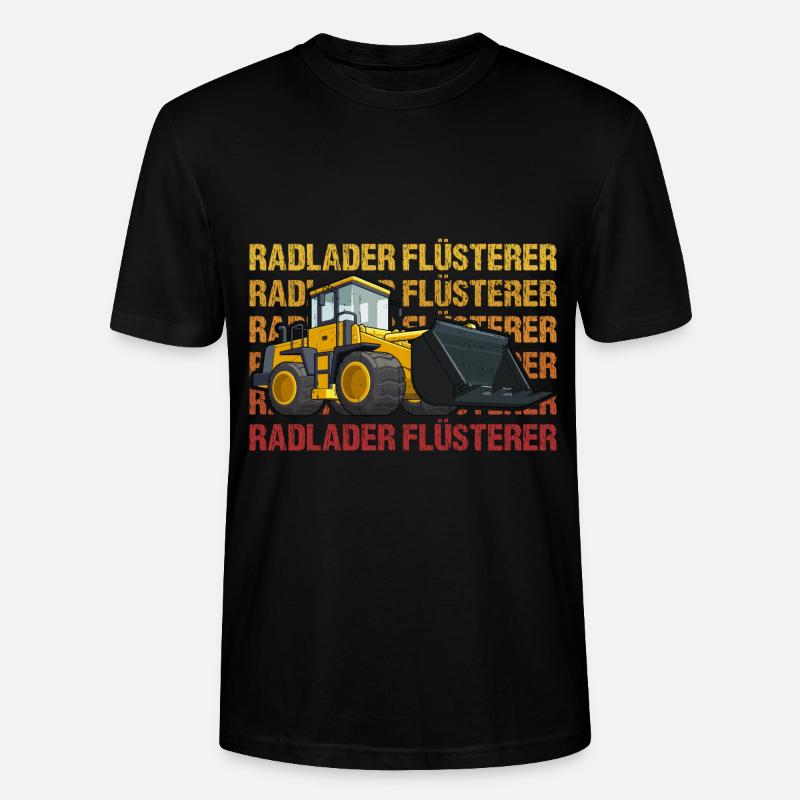 Radlader Flüsterer Retro Radladerfahrer - Stanley/Stella Unisex Bio-T-Shirt CRAFTER - Schwarz