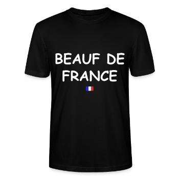 beauf de france - T-shirt bio CRAFTER Stanley Stella Unisexe - noir - Devant - Alina (178cm) & Michal (187cm)