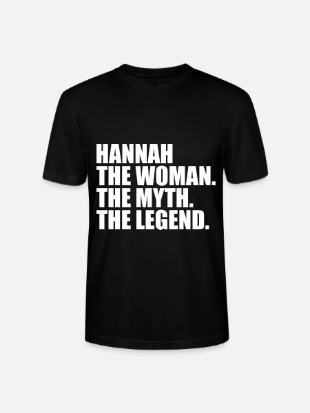 Woman Myth Legend Name Hannah - Stanley/Stella CRAFTER Unisex Organic T-Shirt - black