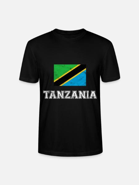 Tanzania Flag, Gift - Stanley/Stella CRAFTER Unisex Organic T-Shirt - black