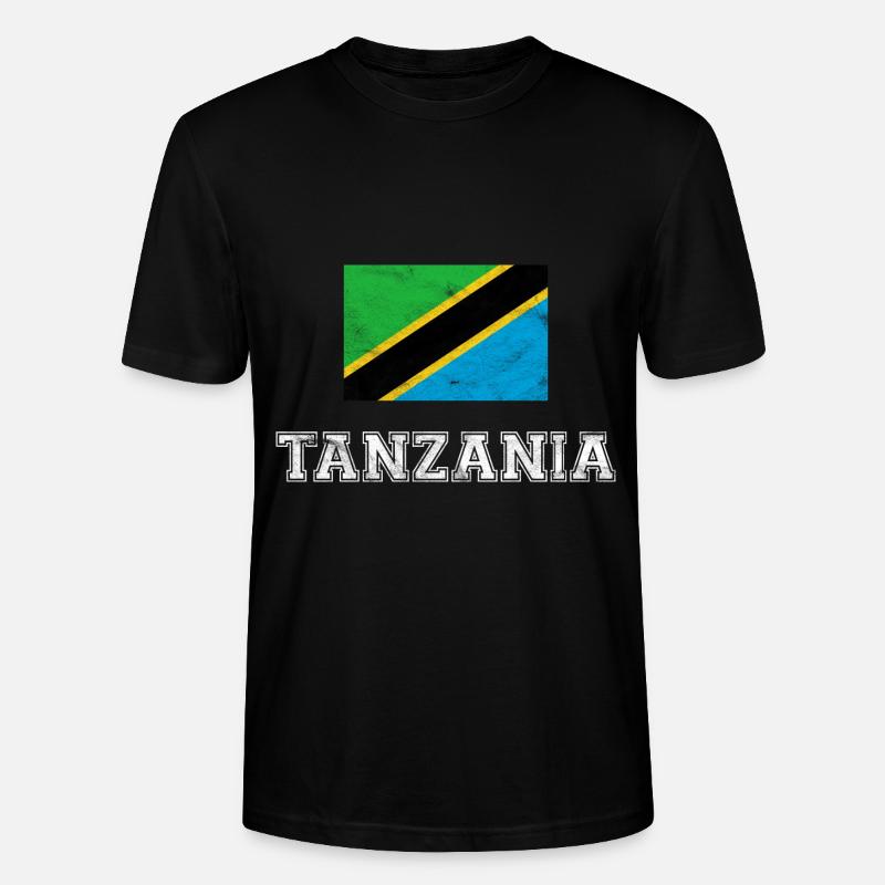 Tansania Flagge, Geschenk - Stanley/Stella Unisex Bio-T-Shirt CRAFTER - Schwarz