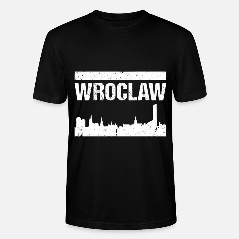 Wroclaw Skyline - Stanley/Stella Unisex Bio-T-Shirt CRAFTER - Schwarz