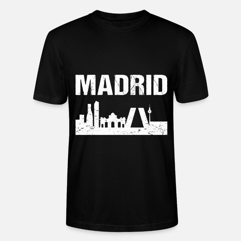 Madrid Skyline Espagne Capitale Madrid - T-shirt bio CRAFTER Stanley Stella Unisexe - noir