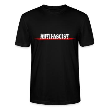 Antifascistische Antifascista - Stanley/Stella Uniseks bio-T-shirt CRAFTER - zwart - Voor - Alina (178cm) & Michal (187cm)
