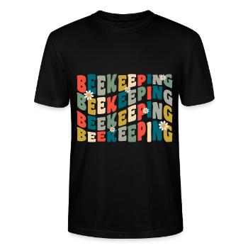 Beekeeper Hobby - Stanley/Stella CRAFTER Unisex Organic T-Shirt - black - Front - Alina (178cm) & Michal (187cm)