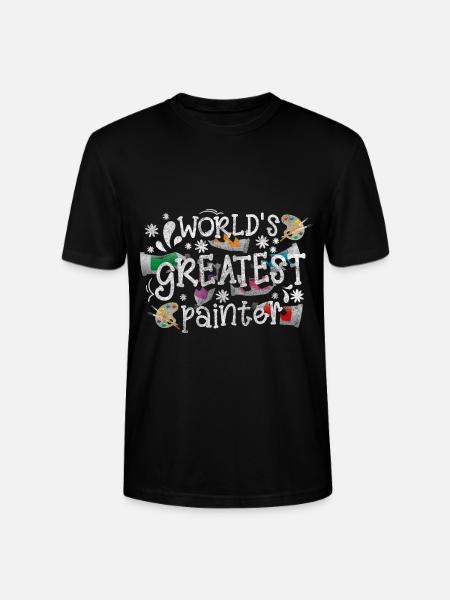 Artist Painting Brush Craft - Stanley/Stella CRAFTER Unisex Organic T-Shirt - black