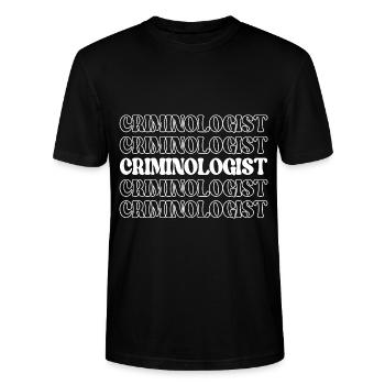 Criminologue, Enquêteur criminel, Expert en criminalité - T-shirt bio CRAFTER Stanley Stella Unisexe - noir - Devant - Alina (178cm) & Michal (187cm)