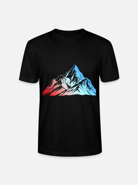 Mountains Silhouette Symbol - Stanley/Stella CRAFTER Unisex Organic T-Shirt - black
