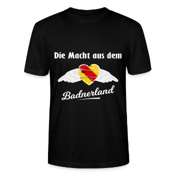 Die Macht aus Baden - Stanley/Stella Unisex Bio-T-Shirt CRAFTER - Schwarz - Vorne - Alina (178cm) & Michal (187cm)