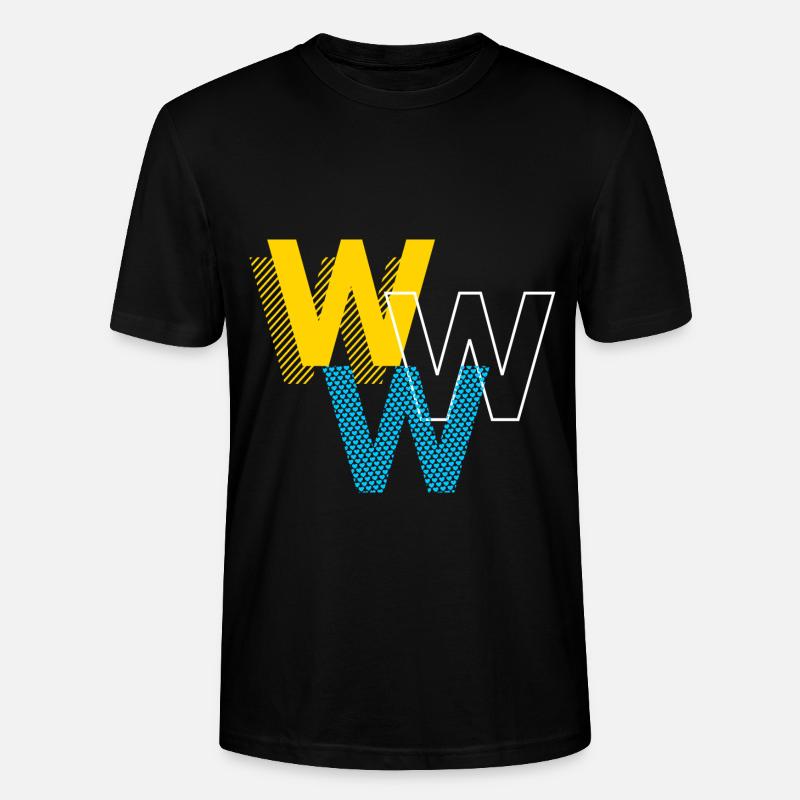 W Lettering Design Geschenke - Stanley/Stella Unisex Bio-T-Shirt CRAFTER - Schwarz