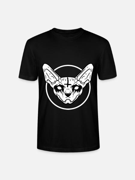 Kawaii Spynx Cat Metal Nu Goth Occult Emo Punk - Stanley/Stella CRAFTER Unisex Organic T-Shirt - black