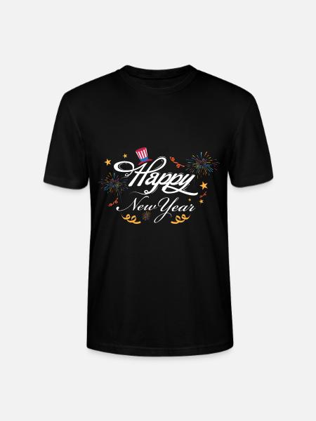 Happy New Year - Stanley/Stella Unisex Bio-T-Shirt CRAFTER - Schwarz