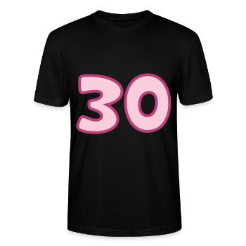 30e anniversaire 30 ans - T-shirt bio CRAFTER Stanley Stella Unisexe - noir - Devant - Alina (178cm) & Michal (187cm)