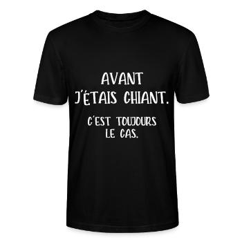 avant j'étais chiant - T-shirt bio CRAFTER Stanley Stella Unisexe - noir - Devant - Alina (178cm) & Michal (187cm)