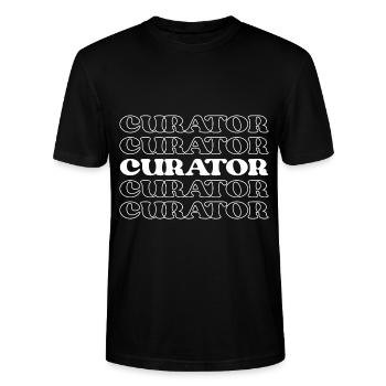 Conservateur Gardien Conservateur Conservateur Archiviste - T-shirt bio CRAFTER Stanley Stella Unisexe - noir - Devant - Alina (178cm) & Michal (187cm)