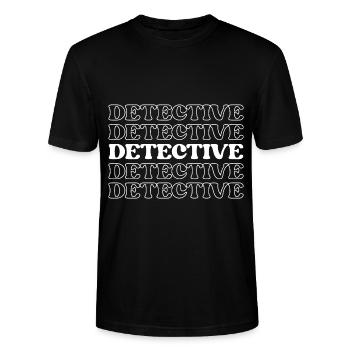 Détective Enquêteur Détective Détective Privé Gumshoe - T-shirt bio CRAFTER Stanley Stella Unisexe - noir - Devant - Alina (178cm) & Michal (187cm)
