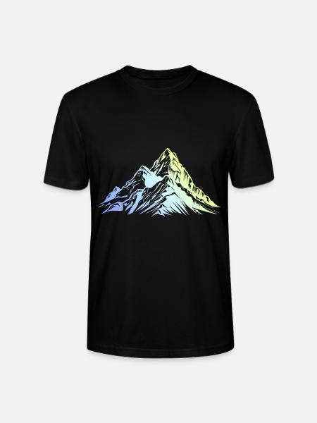 Mountains Nature Silhouette - Stanley/Stella CRAFTER Unisex Organic T-Shirt - black