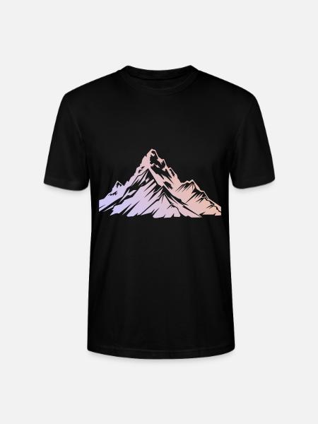 Alps Mountains Symbol - Stanley/Stella CRAFTER Unisex Organic T-Shirt - black