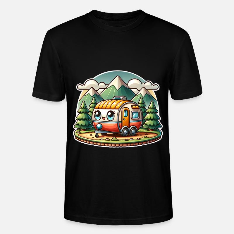 Camping Camper Wohnwagen Kinder - Stanley/Stella Unisex Bio-T-Shirt CRAFTER - Schwarz